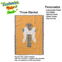 Hintergrund der Baumwolldecke Orange Decke