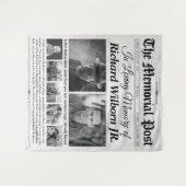 Hintergrund der benutzerdefinierten Zeitung mit Fo Wandteppich (Vorderseite (Horizontal))