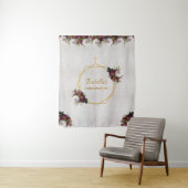 Hintergrund der Bestätigung Gold Burgundy Peonies Wandteppich (Beispiel)