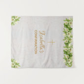 Hintergrund der Bestätigung | Marble Gold Cross Li Wandteppich (Vorderseite (Horizontal))