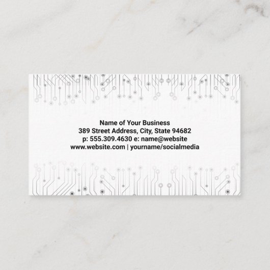 Hintergrund der Binärkodierung auf der Leiterplatt Visitenkarte (Rückseite)