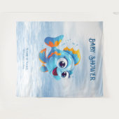 Hintergrund der Blauen Fische Wandteppich (Vorderseite (Horizontal))