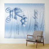 Hintergrund der blauen Rolle Wandteppich (Beispiel (Horizontal))