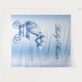 Hintergrund der blauen Rolle Wandteppich (Vorderseite (Horizontal))