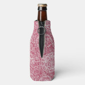 Hintergrund der blauen Spitzen-Blume Flaschenkühler (Flasche Rückseite)