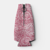 Hintergrund der blauen Spitzen-Blume Flaschenkühler (Rückseite)