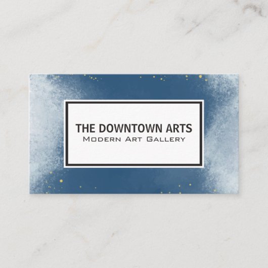 Hintergrund der Blauen Textur | Gold-Speck Visitenkarte (Vorderseite)