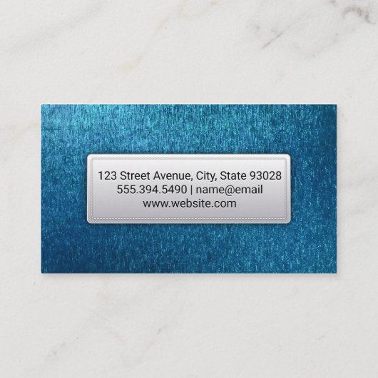 Hintergrund der Blauen Textur Visitenkarte (Rückseite)