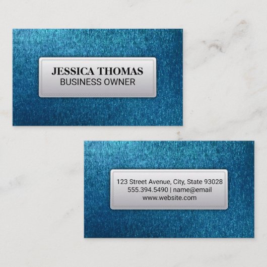 Hintergrund der Blauen Textur Visitenkarte (Vorne/Hinten)