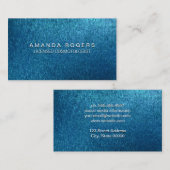 Hintergrund der Blauen Textur Visitenkarte (Vorne/Hinten)