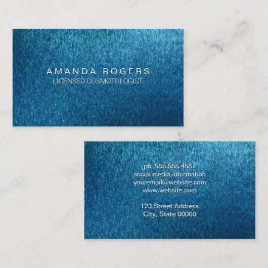 Hintergrund der Blauen Textur Visitenkarte (Vorne/Hinten)