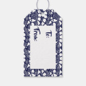 Hintergrund der Blue Crochet Stitch Geschenkanhänger (Vorderseite)