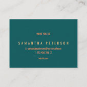 Hintergrund der Blume, Goldgrenze Visitenkarte (Rückseite)