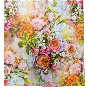 Hintergrund der Blume im Sommer, Blumensträuße v Duschvorhang