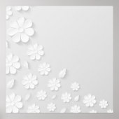 Hintergrund der Blume Poster (Vorne)