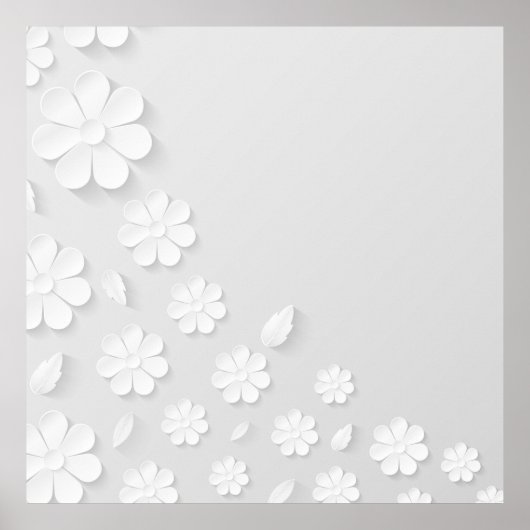 Hintergrund der Blume Poster (Vorne)