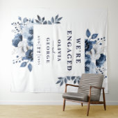 Hintergrund der blumengeschmückten Navy-Country-En Wandteppich (Beispiel (Horizontal))