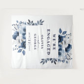 Hintergrund der blumengeschmückten Navy-Country-En Wandteppich (Vorderseite (Horizontal))