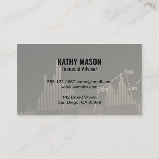 Hintergrund der Börsenkartei Visitenkarte (Rückseite)