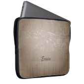 Hintergrund der braunen Grunge-Musik und benutzerd Laptopschutzhülle (Vorne Rechts)