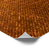 Hintergrund der braunen Leinwand. Textur, alt, abs Poster (Ecke)