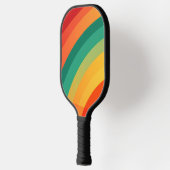 Hintergrund der bunten Bögen Pickleball Schläger (Links)