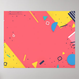 Hintergrund der bunten Formen und Gestaltungseleme Poster