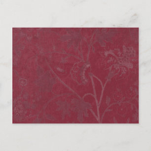 Hintergrund der burgundy-Blumenschrift Postkarte