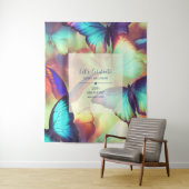 Hintergrund der Butterfly Geburtstagsparty Wandteppich (Beispiel)