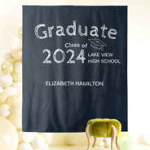 Hintergrund der Chalk High School Foto Graduation