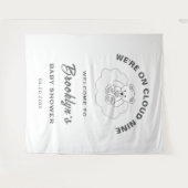 Hintergrund der Cloud Nine Gender Neutral Baby Sho Wandteppich (Vorderseite (Horizontal))