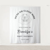 Hintergrund der Cloud Nine Gender Neutral Baby Sho Wandteppich (Vorderseite)