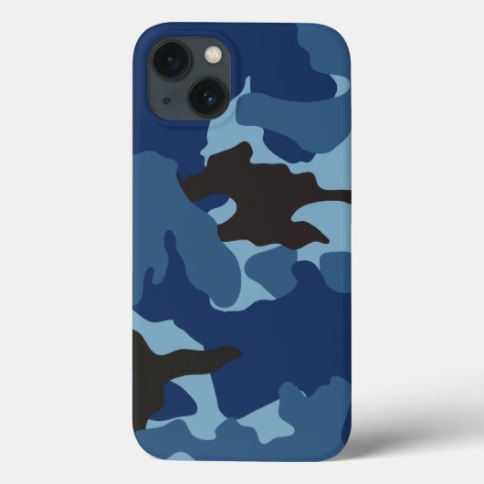 Hintergrund der coolen blauen Camouflage Military  Case-Mate iPhone Hülle (Rückseite)
