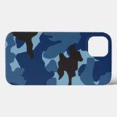 Hintergrund der coolen blauen Camouflage Military  Case-Mate iPhone Hülle (Rückseite (Horizontal))
