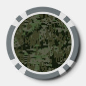 Hintergrund der digitalen grünen Camouflage von De Pokerchips (Rückseite)