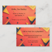 Hintergrund der Dreiecke mit Textfläche Visitenkarte (Vorne/Hinten)