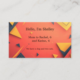 Hintergrund der Dreiecke mit Textfläche Visitenkarte