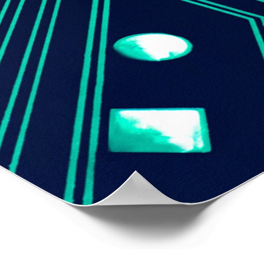 Hintergrund der elektronischen Schalttafel, abstra Poster (Ecke)