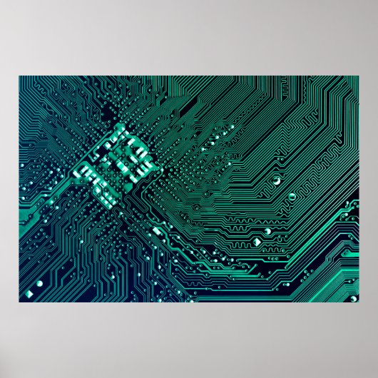 Hintergrund der elektronischen Schalttafel, abstra Poster (Vorne)