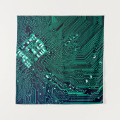 Hintergrund der elektronischen Schalttafel, abstra Wandteppich (Vorderseite)