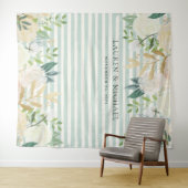 Hintergrund der Elfenbeinflora | Foto Booth Wandteppich (Beispiel (Horizontal))