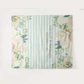 Hintergrund der Elfenbeinflora | Foto Booth Wandteppich (Vorderseite (Horizontal))