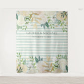 Hintergrund der Elfenbeinflora | Foto Booth Wandteppich (Vorderseite)