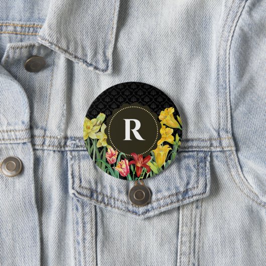 Hintergrund der ersten Frühlingsblumen für Monogra Button (Beispiel)