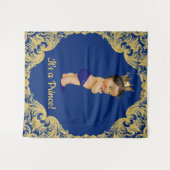 Hintergrund der ethnischen Prince Baby-Dusche Wandteppich (Vorderseite (Horizontal))