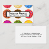 Hintergrund der farbenfrohen Donuts Visitenkarte (Vorne/Hinten)