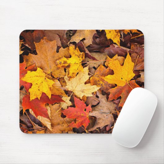Hintergrund der farbenfrohen Herbstböden im Wald Mousepad (Mit Mouse)