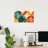 Hintergrund der farbenfrohen transparenten Kreise Poster (Heimbüro)