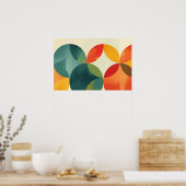 Hintergrund der farbenfrohen transparenten Kreise Poster (Küche)