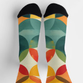 Hintergrund der farbenfrohen transparenten Kreise Socken (Oben)